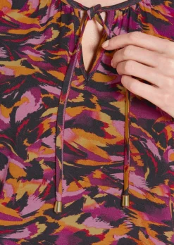 T-shirt en jersey avec liens à nouer
