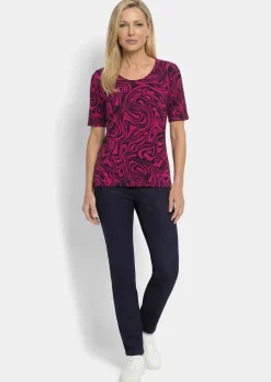 T-shirt en jersey avec motif dynamique et plein d’élan