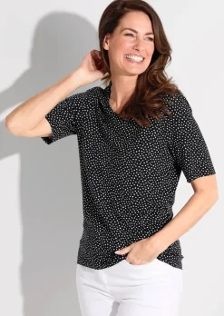 T-shirt en jersey avec motif à pois
