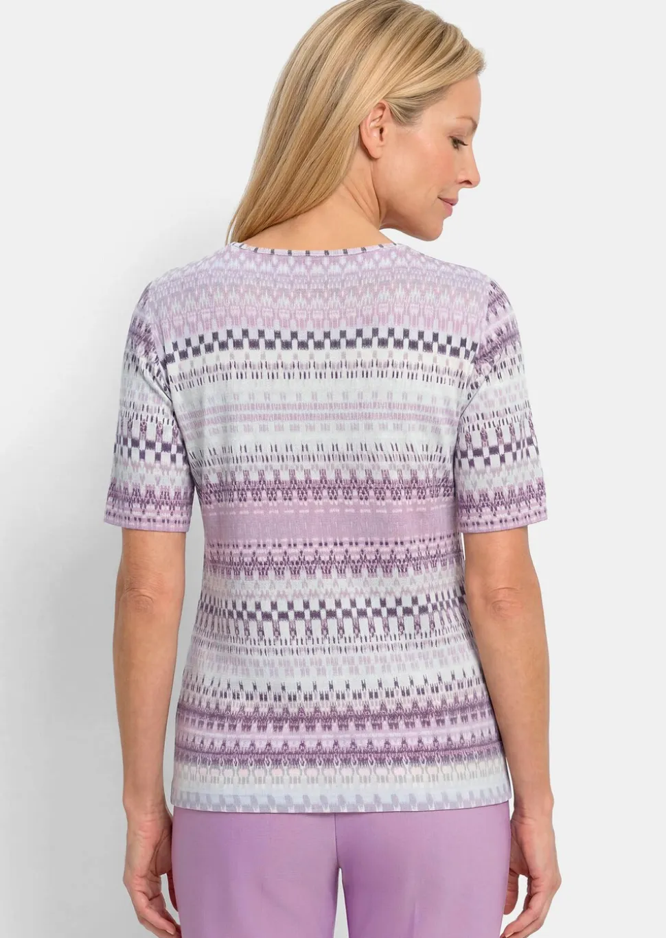 T-shirt en jersey avec un imprimé géométrique all-over