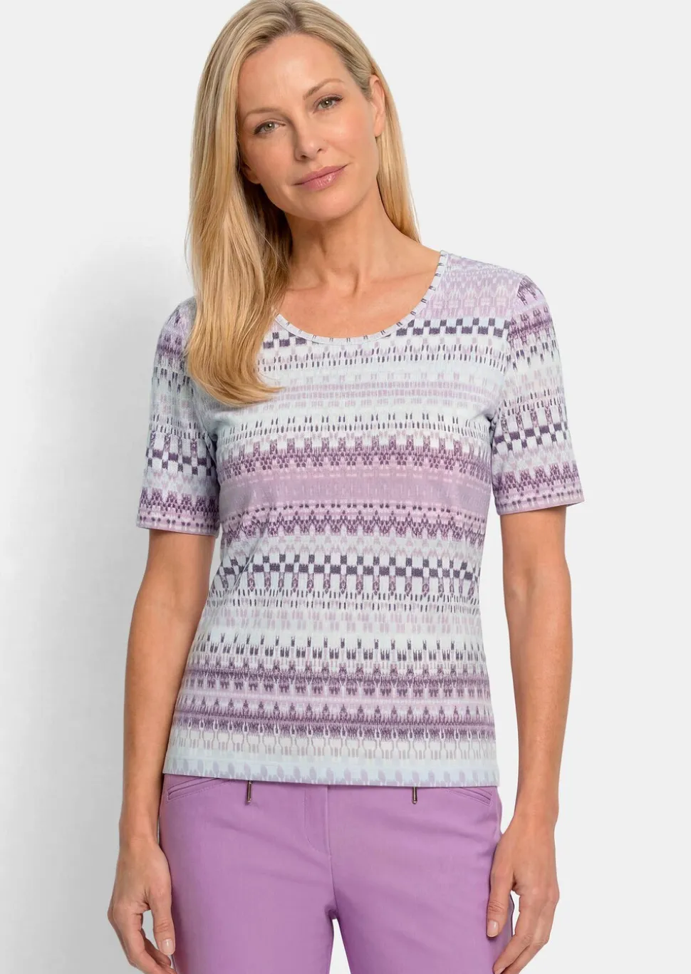 T-shirt en jersey avec un imprimé géométrique all-over