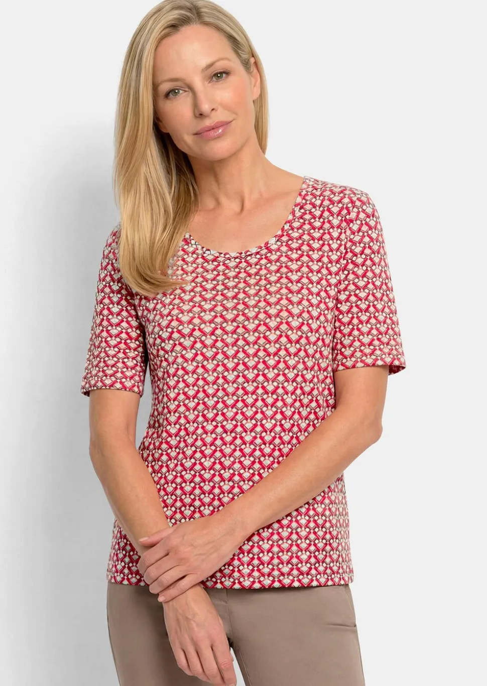 T-shirt en jersey avec un motif minimal en losange