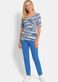 T-shirt en jersey de coton doux avec un imprimé aquarelle