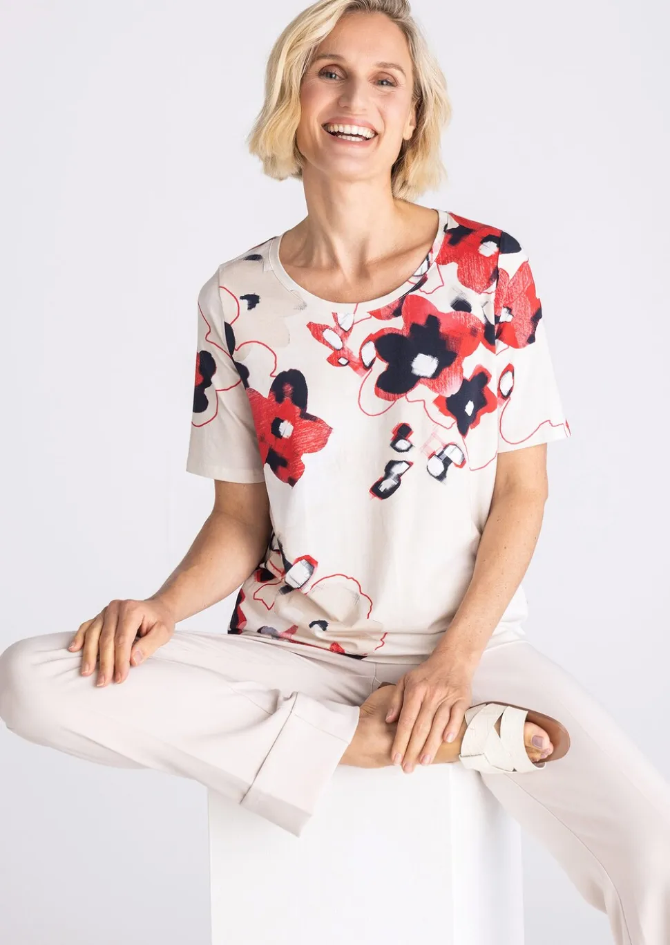 T-shirt en jersey de coton et Modal