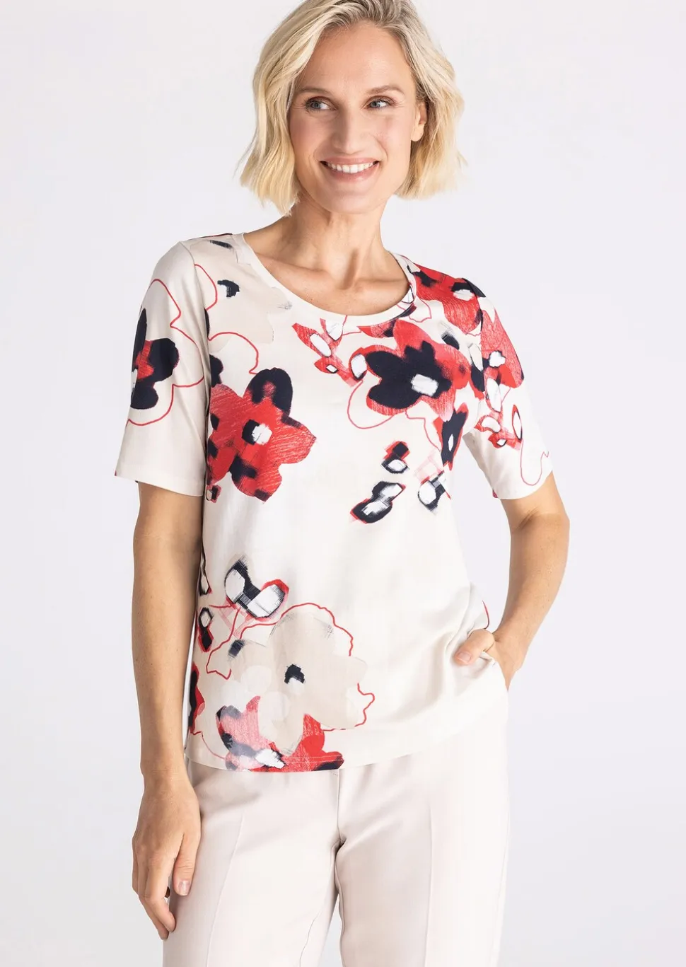 T-shirt en jersey de coton et Modal