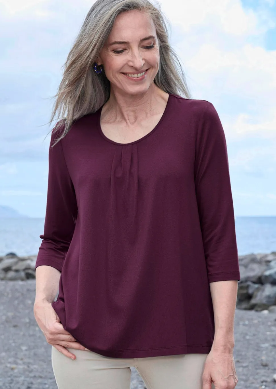 T-shirt en jersey de viscose