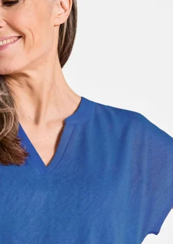 T-shirt en jersey de viscose aéré