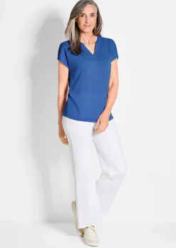 T-shirt en jersey de viscose aéré