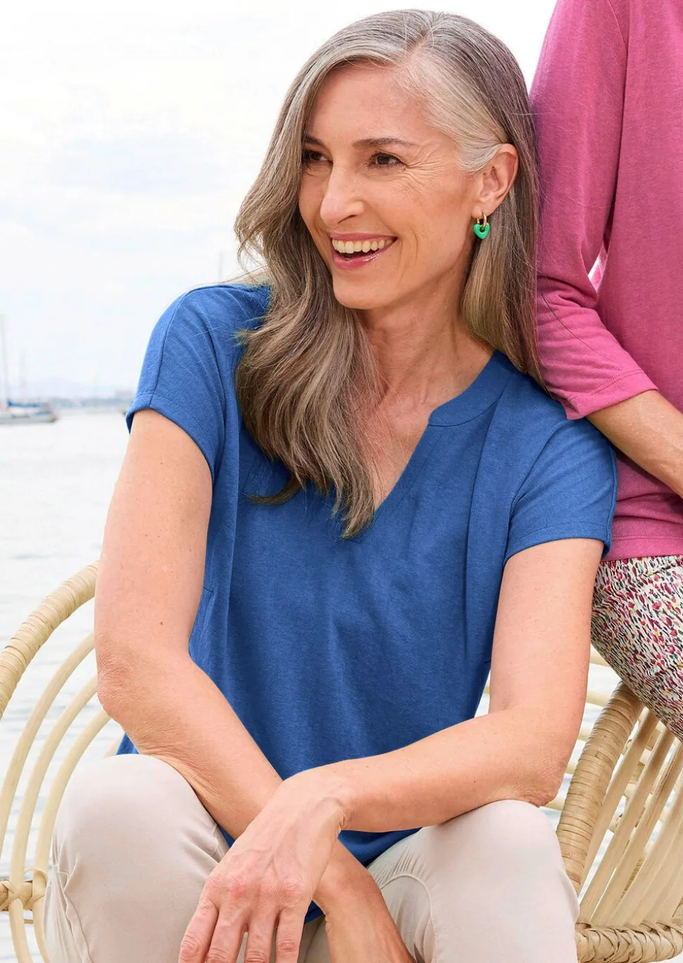T-shirt en jersey de viscose aéré