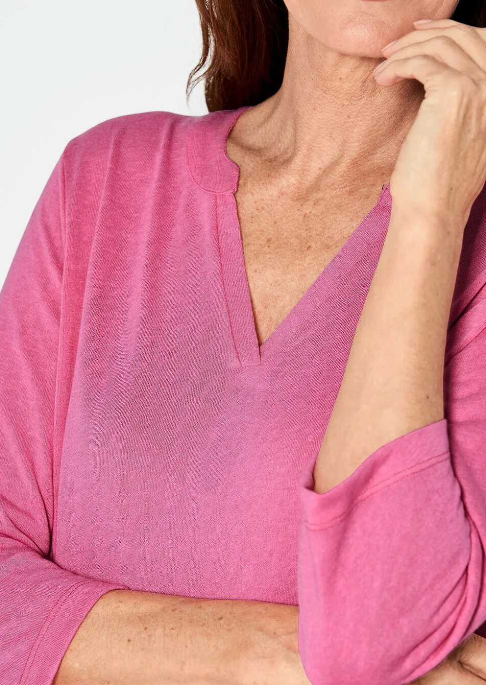 T-shirt en jersey de viscose aéré