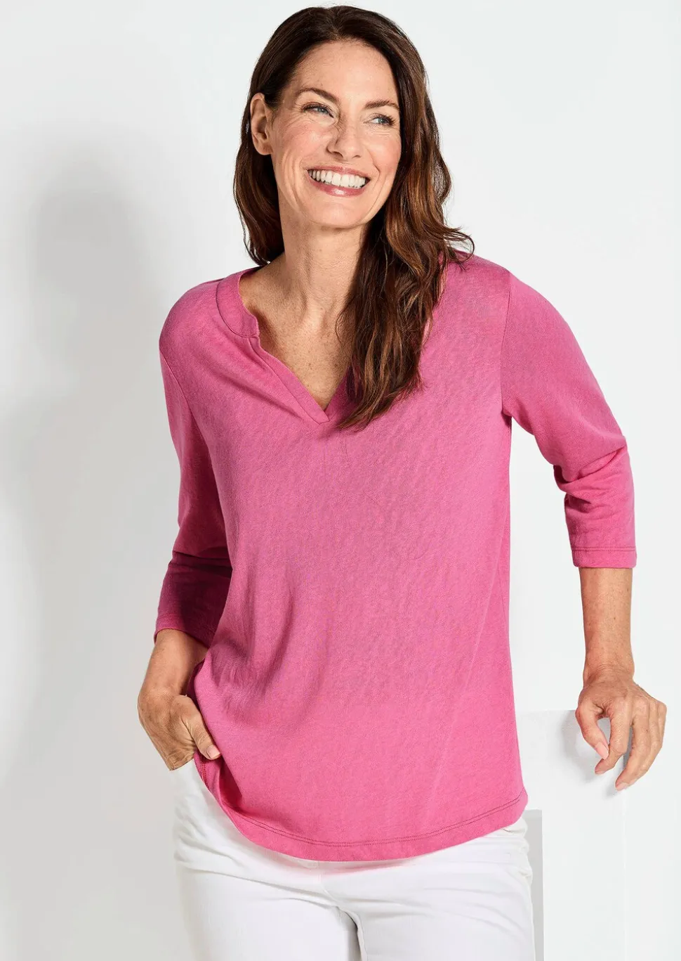 T-shirt en jersey de viscose aéré