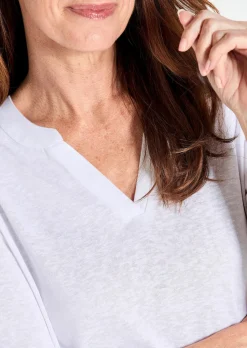 T-shirt en jersey de viscose aéré