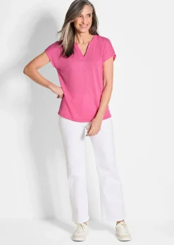 T-shirt en jersey de viscose aéré