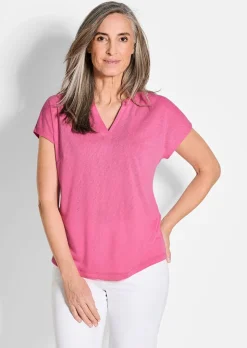 T-shirt en jersey de viscose aéré