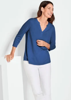 T-shirt en jersey de viscose aéré