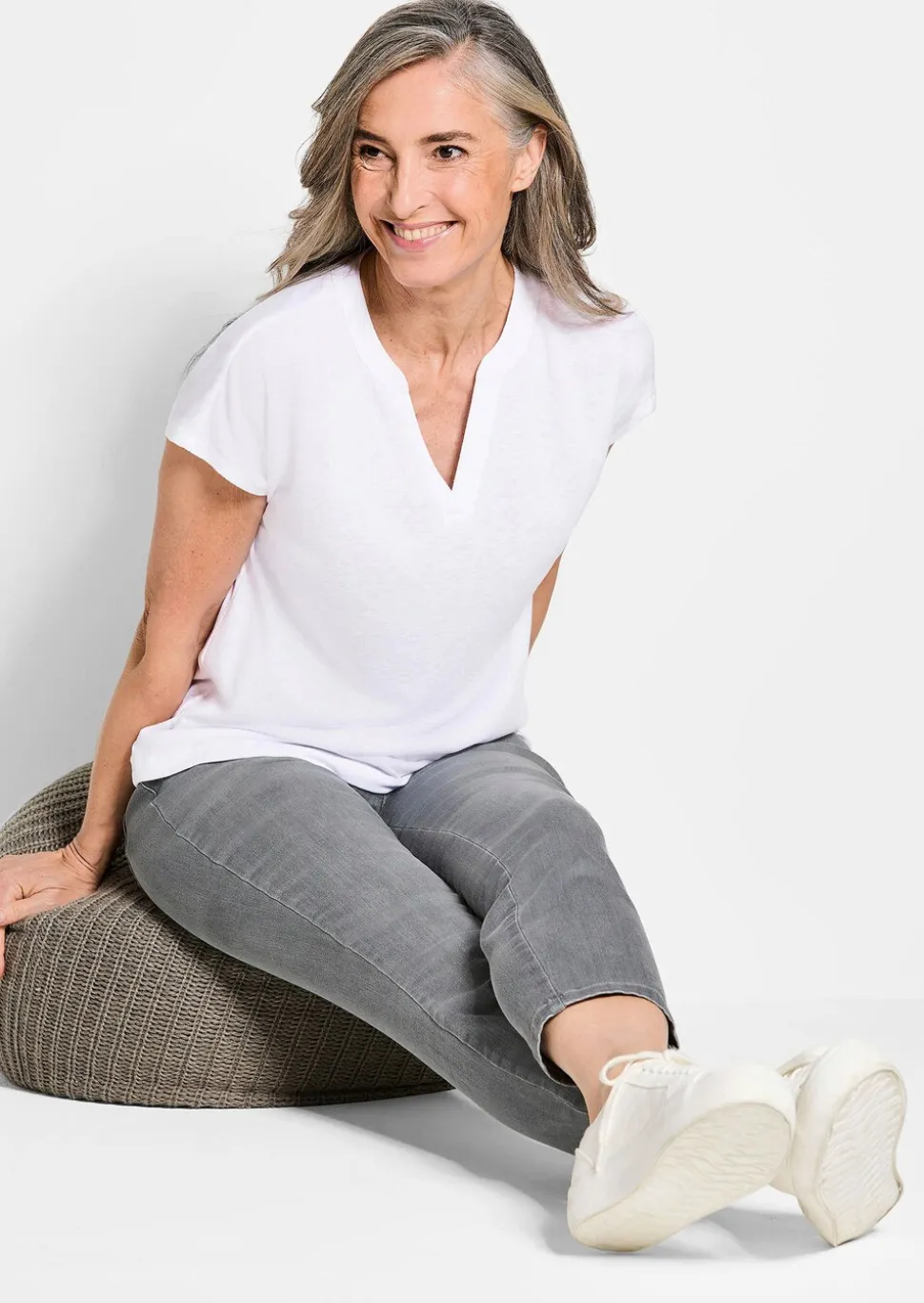 T-shirt en jersey de viscose aéré