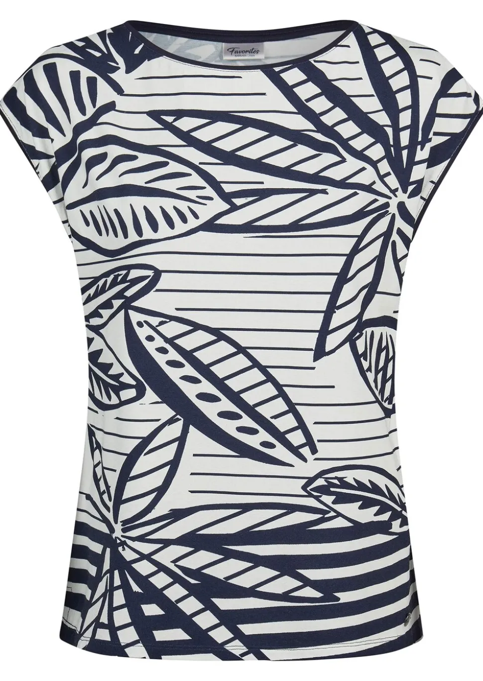 T-shirt en jersey de viscose, style marin