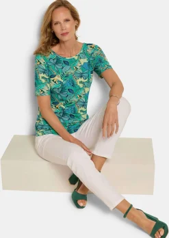 T-shirt en jersey à encolure bateau