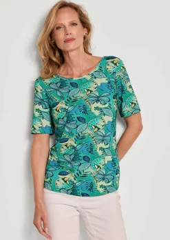 T-shirt en jersey à encolure bateau