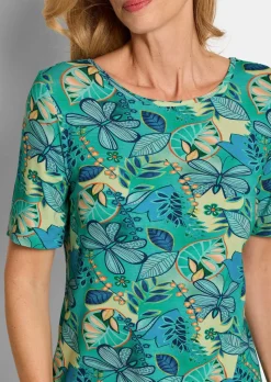 T-shirt en jersey à encolure bateau