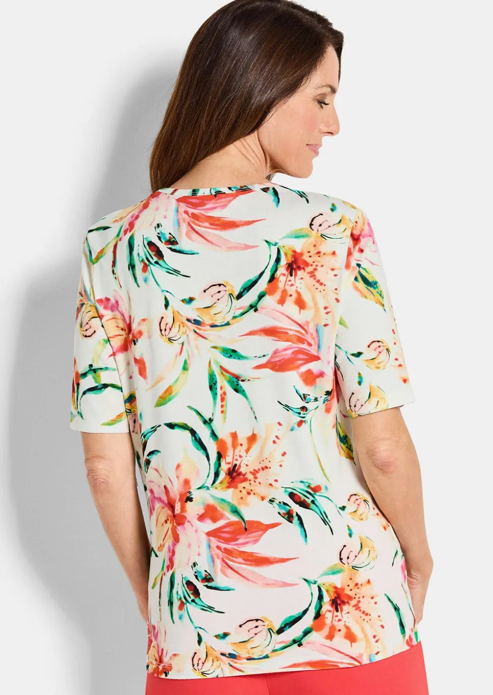 T-shirt en jersey à imprimé floral