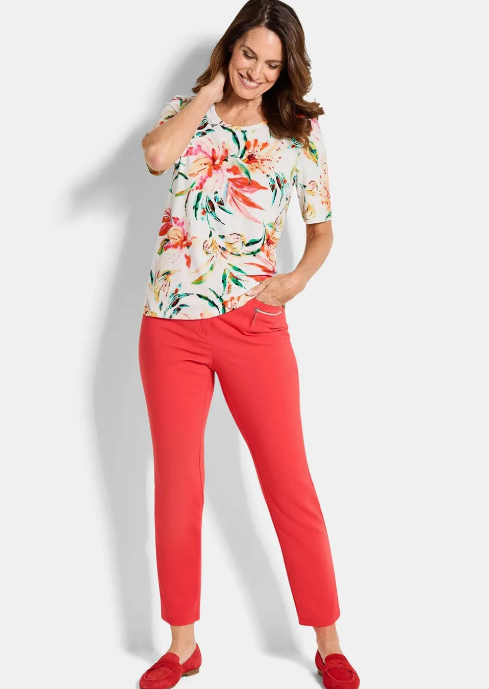 T-shirt en jersey à imprimé floral