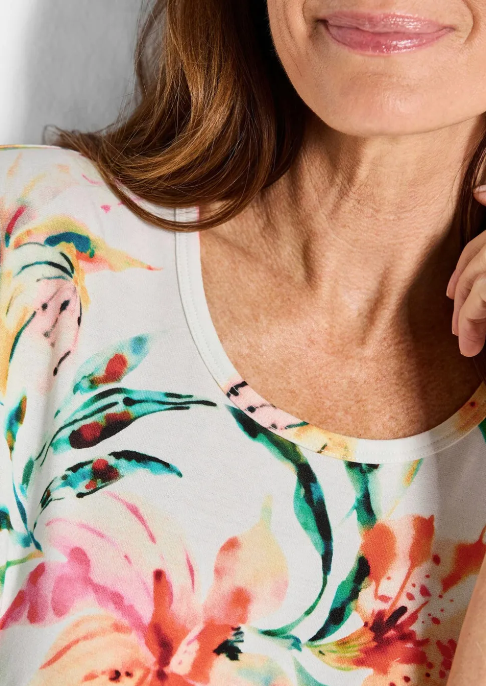 T-shirt en jersey à imprimé floral