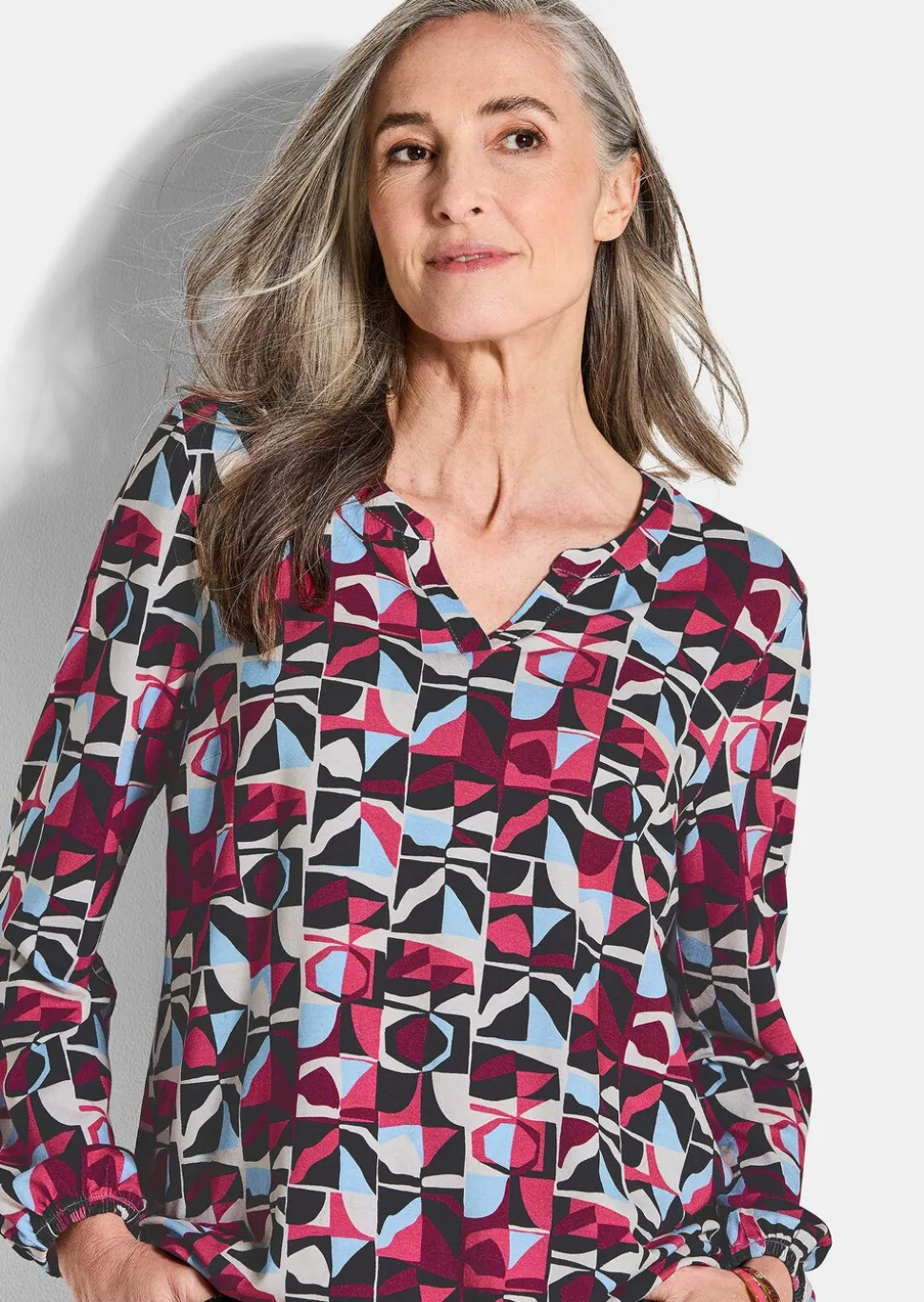 T-shirt en jersey élégant, façon blouse
