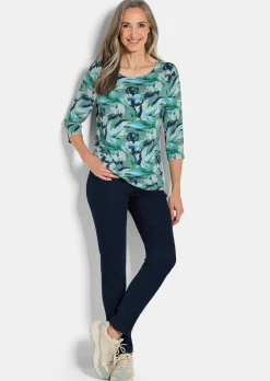 T-shirt en jersey à motif floral