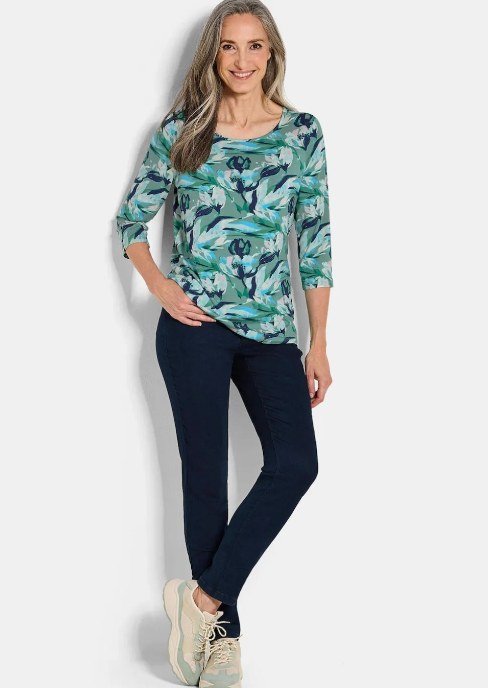 T-shirt en jersey à motif floral