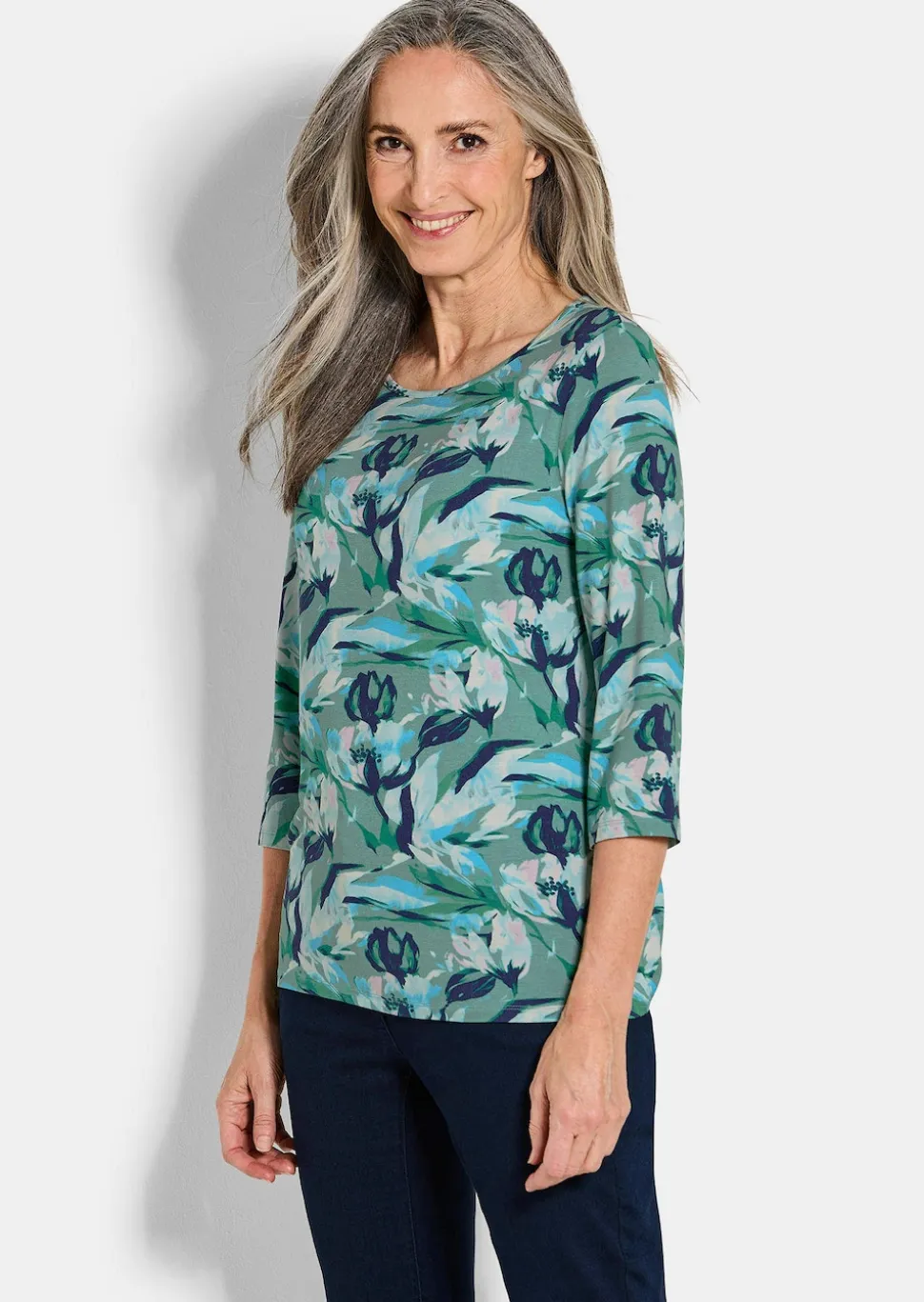 T-shirt en jersey à motif floral