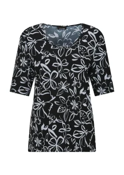 T-shirt en jersey à motif floral