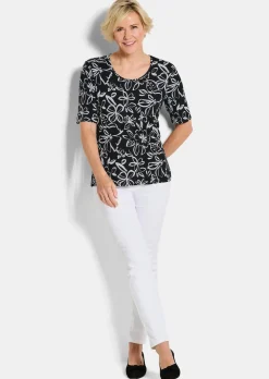 T-shirt en jersey à motif floral