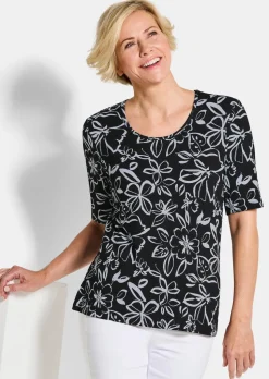 T-shirt en jersey à motif floral