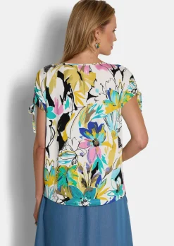 T-shirt en jersey à épaules froncées