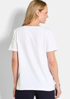 T-shirt en jersey style marin, avec détails brillants