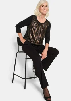 T-shirt en stretch avec imprimé scintillant