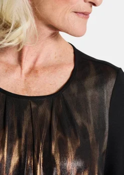 T-shirt en stretch avec imprimé scintillant