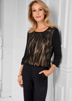 T-shirt en stretch avec imprimé scintillant