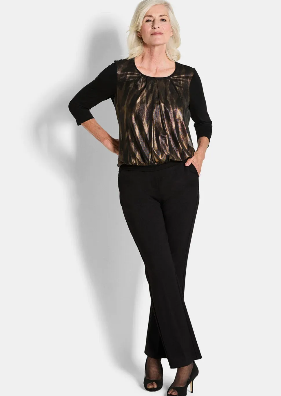 T-shirt en stretch avec imprimé scintillant