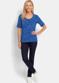 T-shirt en viscose au look léopard