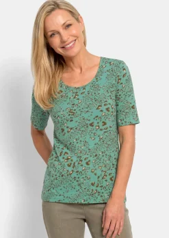 T-shirt en viscose au look léopard