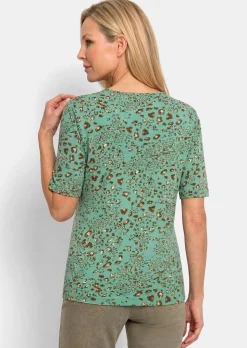T-shirt en viscose au look léopard