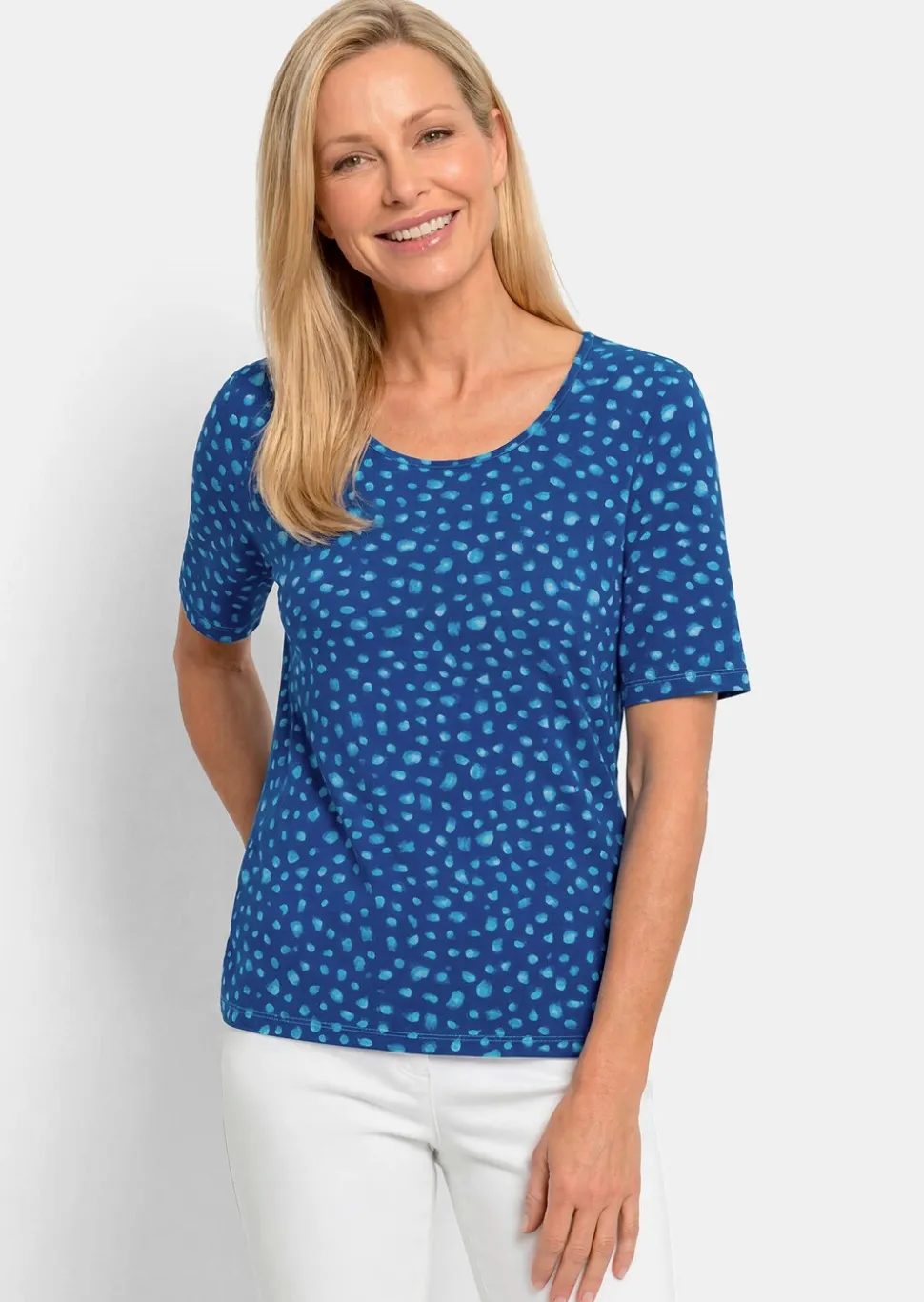 T-shirt en viscose avec des pois fantaisie