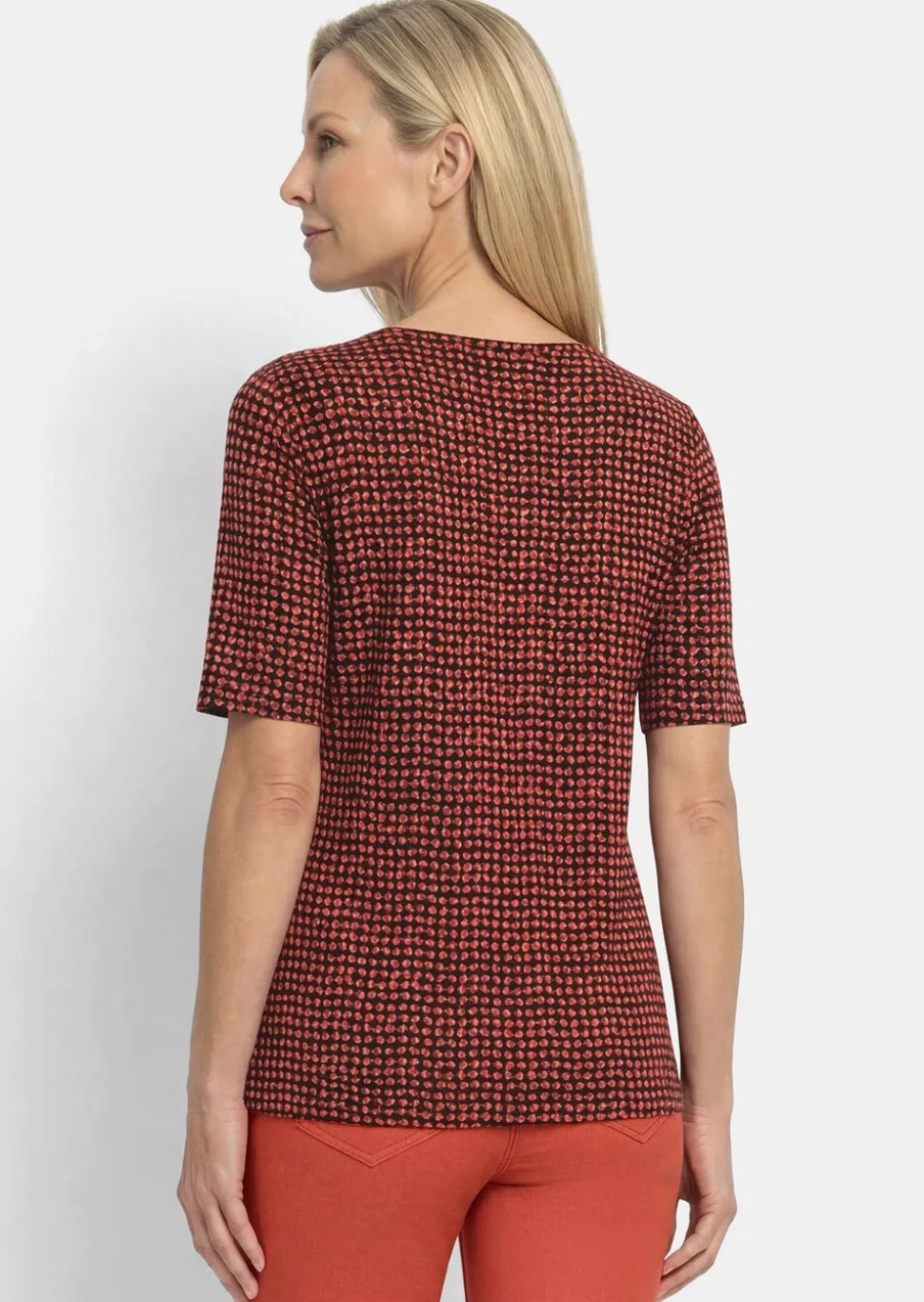 T-shirt en viscose avec impression géométrique minimale