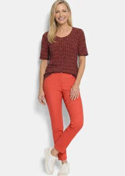 T-shirt en viscose avec impression géométrique minimale