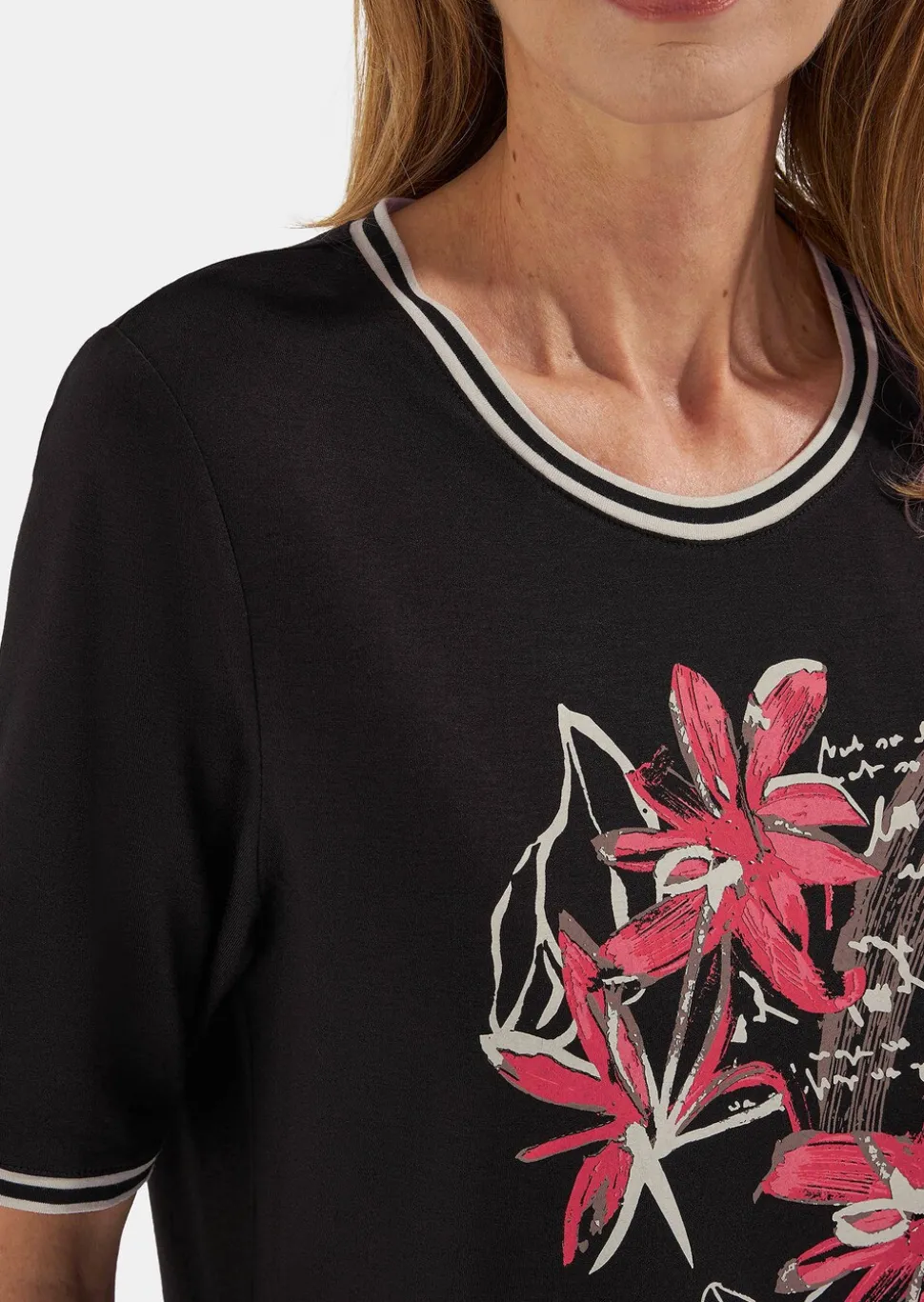 T-shirt en viscose avec imprimé devant