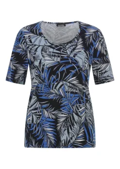 T-shirt en viscose avec imprimé palmier