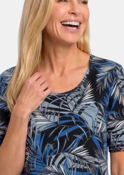 T-shirt en viscose avec imprimé palmier