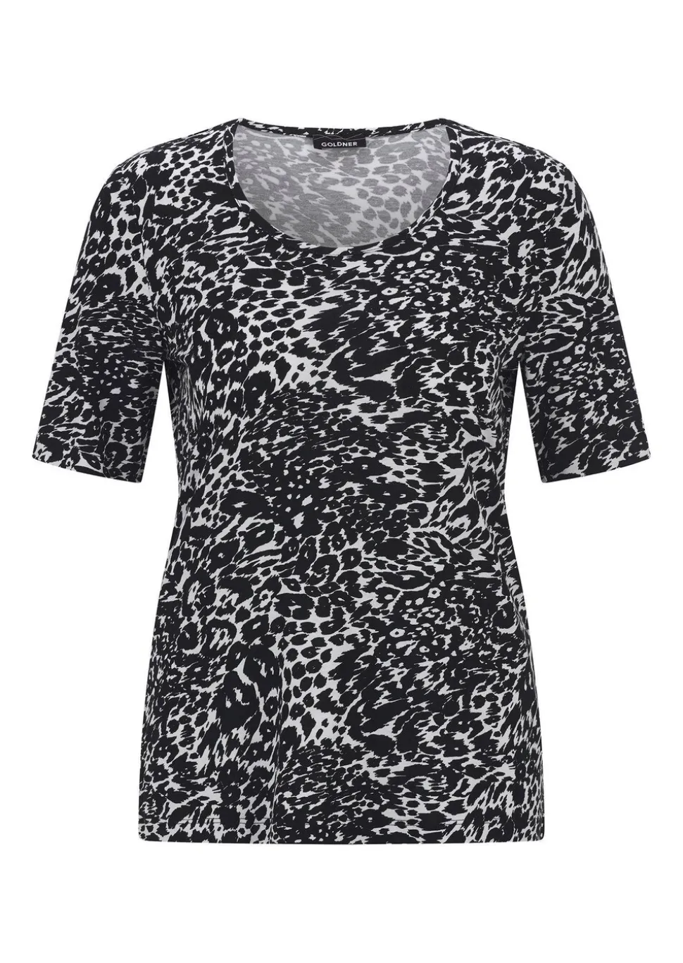 T-shirt en viscose avec imprimé léopard
